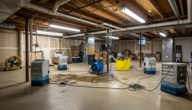 Basement Moisture Removal Project in Los Altos, CA in Los Altos, CA