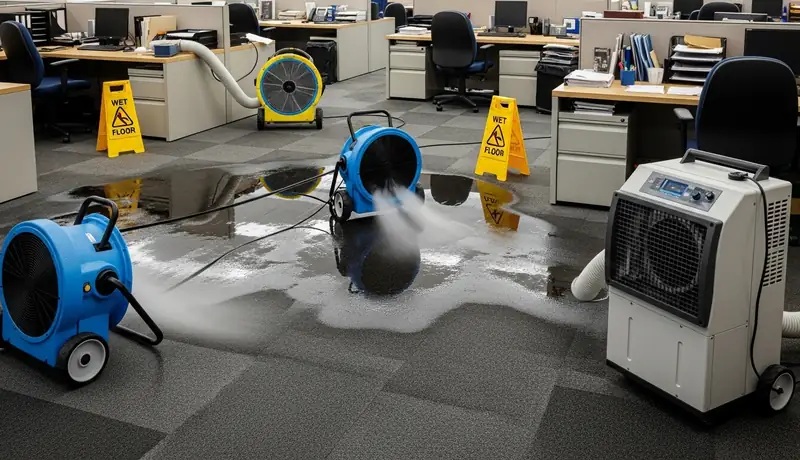 Office Water Damage Drying Project in Los Altos, CA in Los Altos, CA